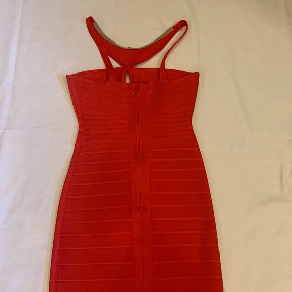 Herve Leger Red Dress - Picture 3 of 4